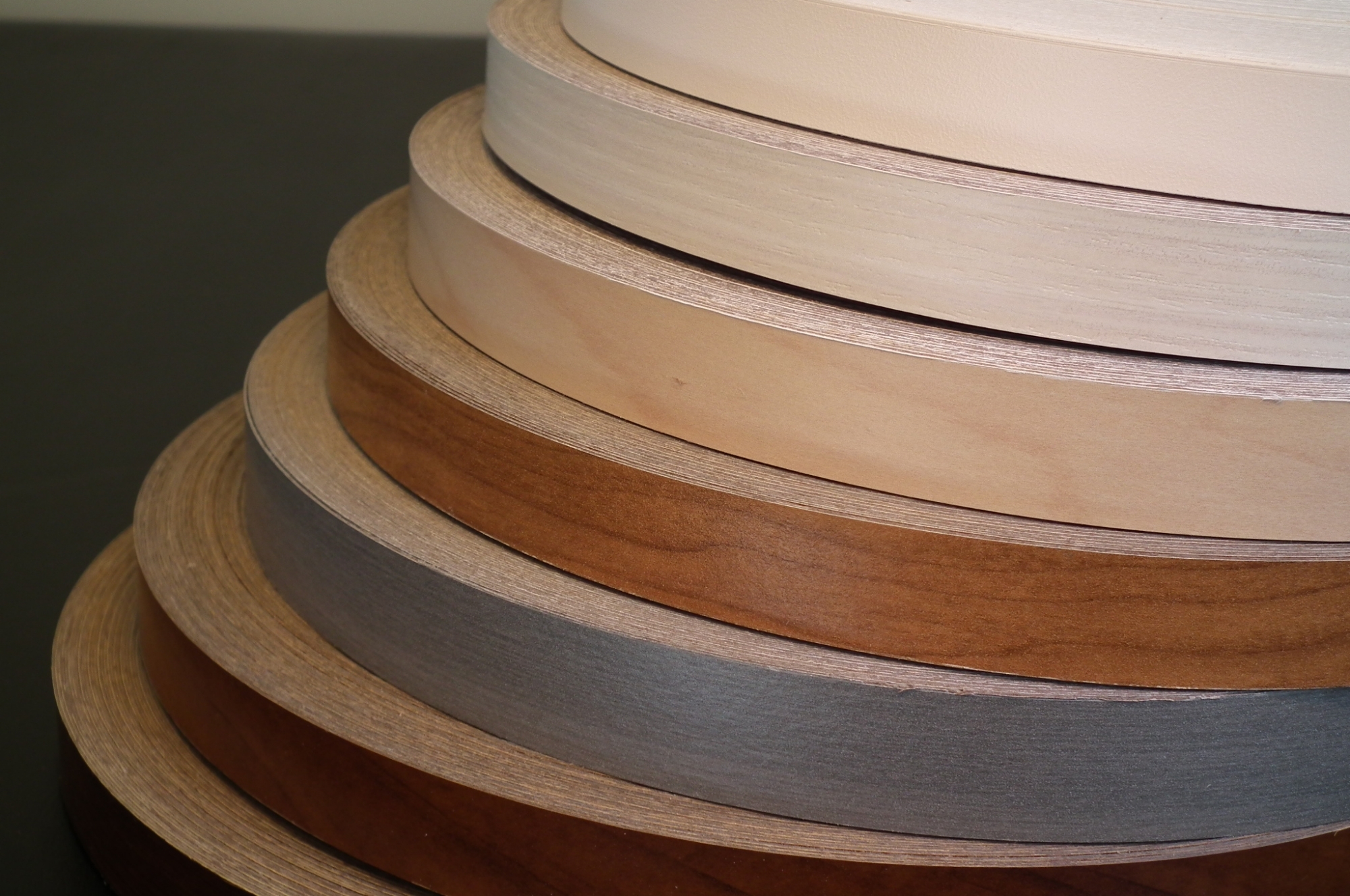 Dura Edge PVC Edgebanding stacked rolls